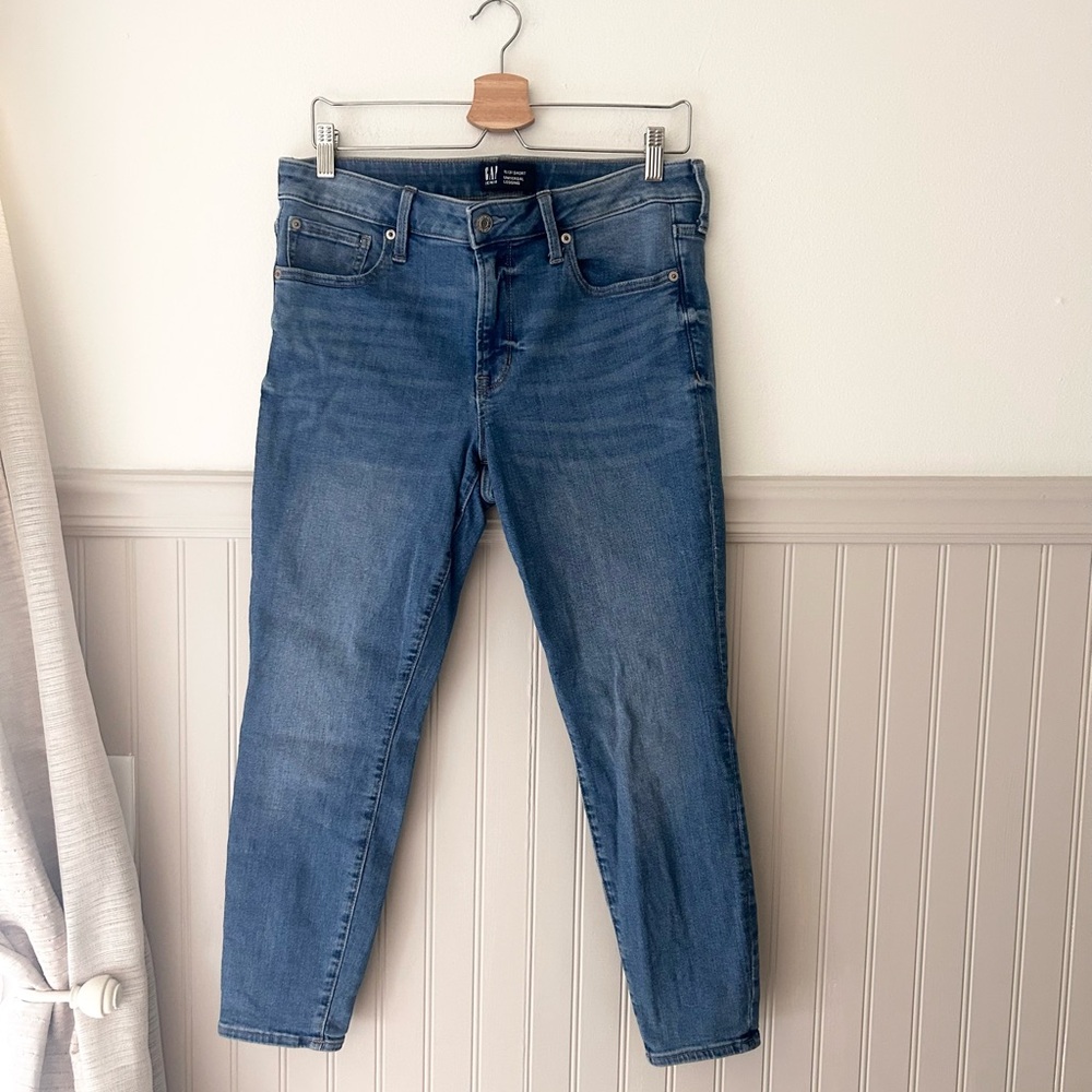 GAP 12/31 Short Universal Leggings Stretchy Denim Pants Women's